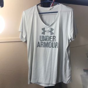 light grey under armour shirt